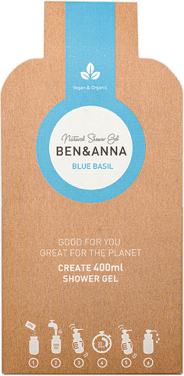 Ben & Anna Bodycare Shower Gel Flakes Blue Basil