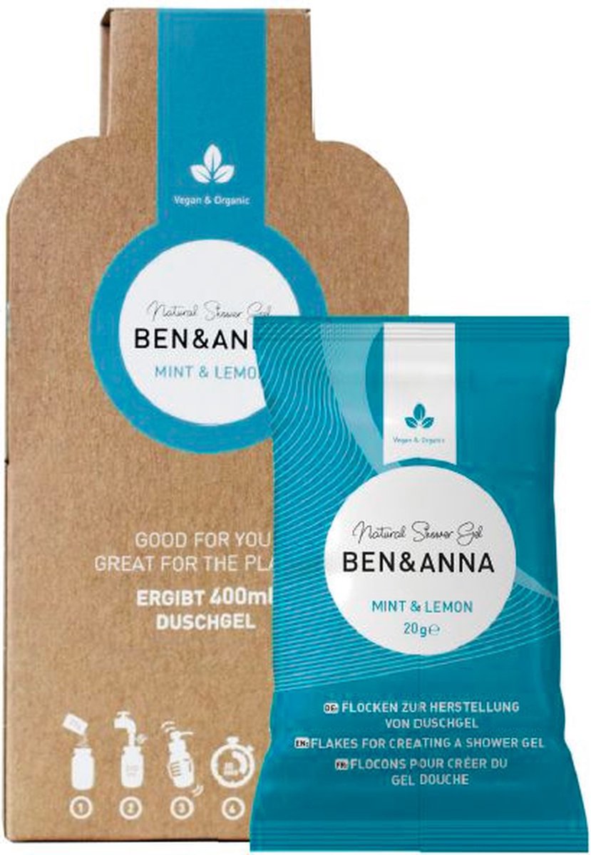 Ben & Anna Bodycare Shower Gel Flakes Blue Basil