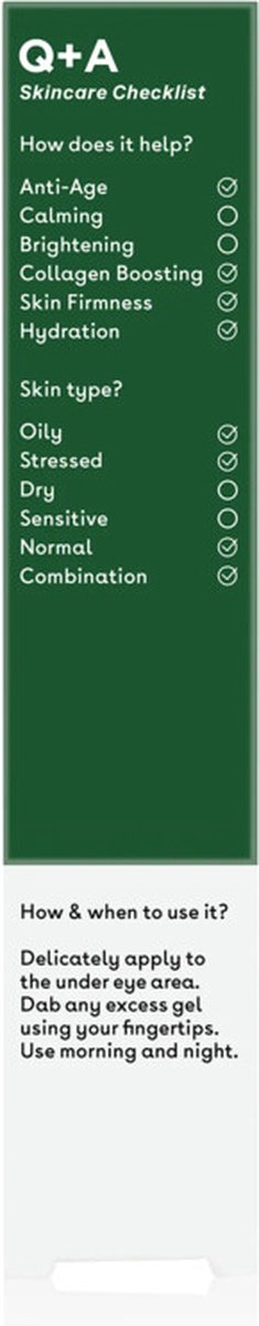 Q+A Seaweed Peptide Eye Gel 15 ml