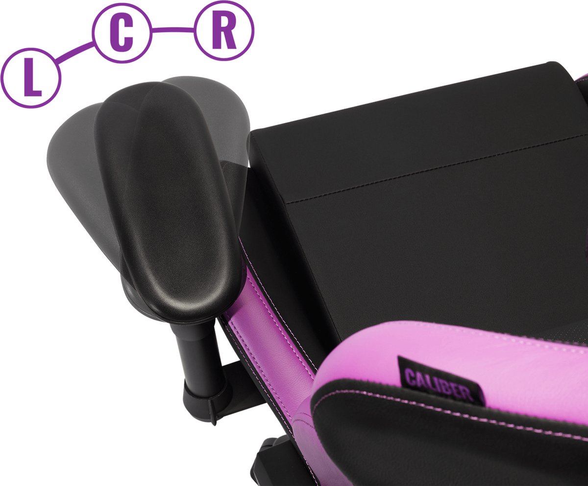 Coolermaster Cooler Master Gaming Caliber R3 Gaming leunstoel Gecapitonneerde zitting Grijs, Paars, Zwart