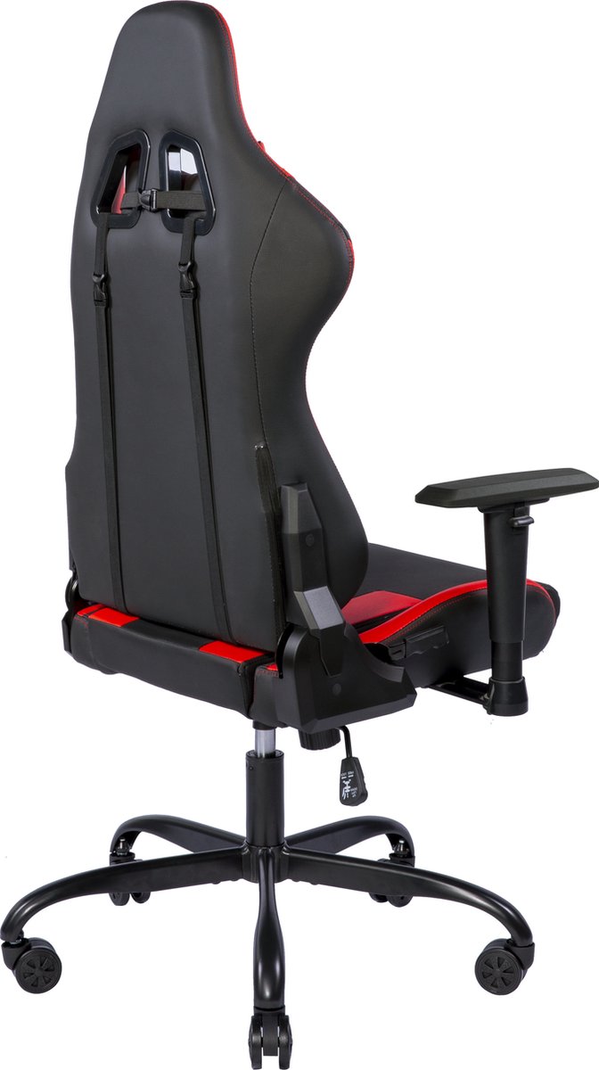 Deltaco GAM-096-R gamestoel Universele gamestoel Gestoffeerde gevoerde zitting Zwart, Rood