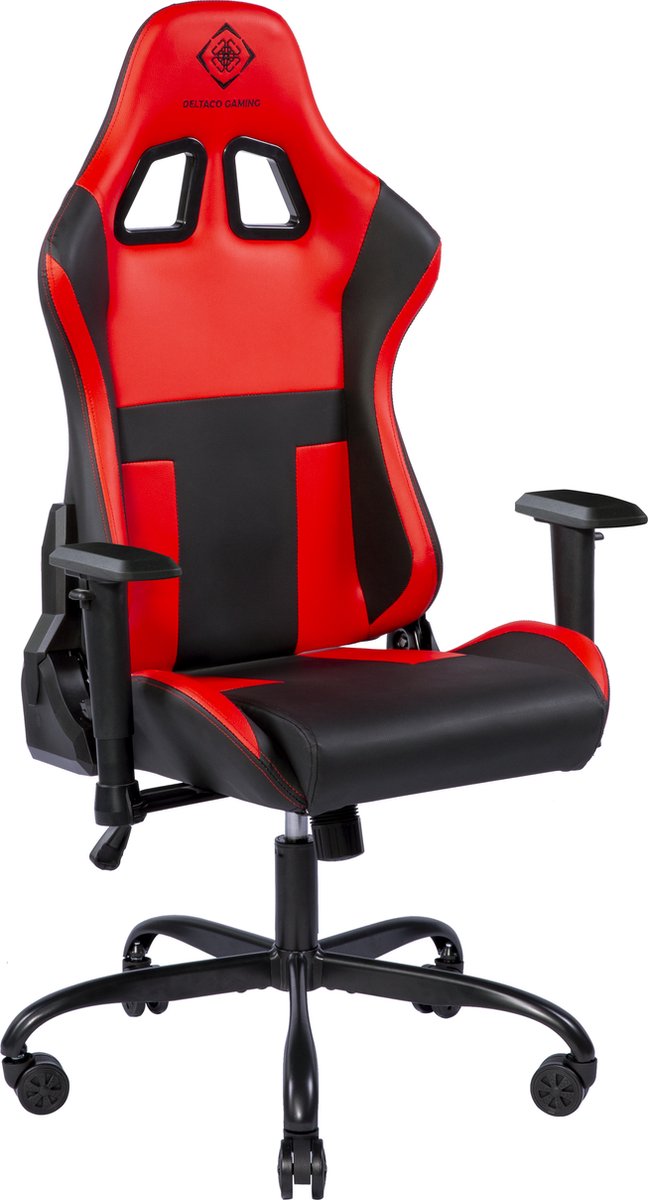 Deltaco GAM-096-R gamestoel Universele gamestoel Gestoffeerde gevoerde zitting Zwart, Rood