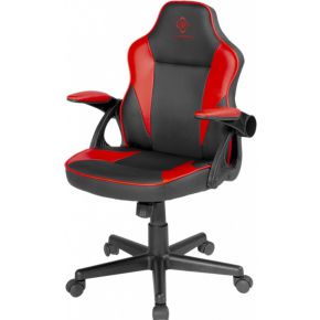 Deltaco GAM-130-BR gamestoel Gaming leunstoel Gecapitonneerde zitting Zwart, Rood