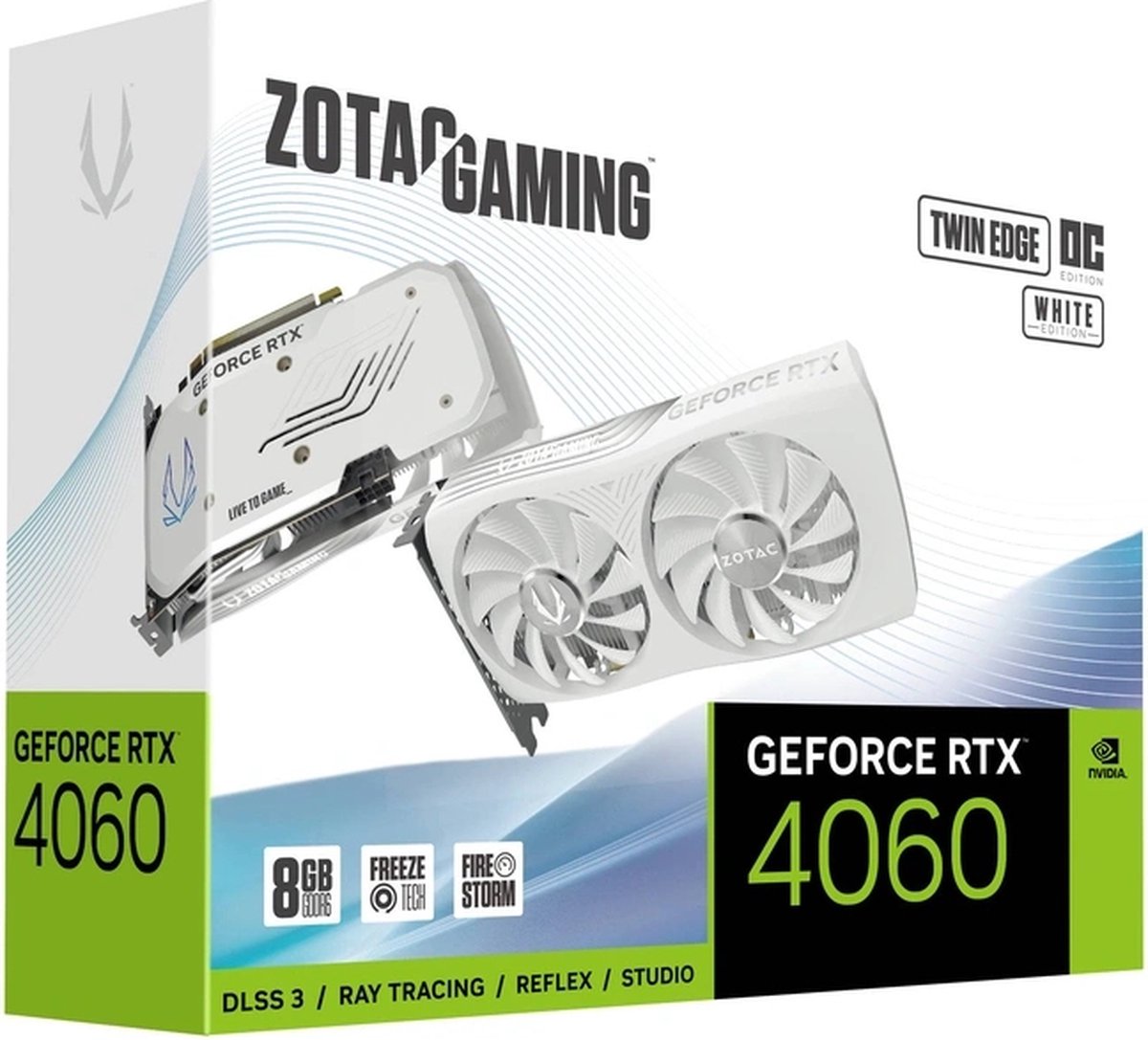 Zotac Gaming GeForce RTX 4060 8GB Twin Edge OC White Edition (DLSS 3)