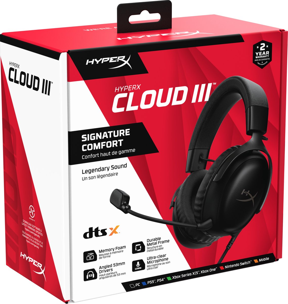 HyperX Cloud Iii Wired Gaming Headset - Zwart (pc PS5 Xbox Series X/s)
