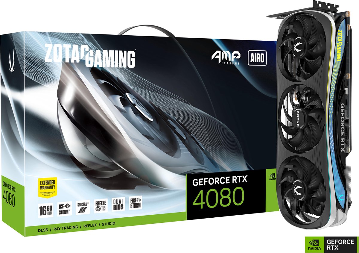 Zotac GAMING GeForce RTX 4080 16GB AMP Extreme AIRO (DLSS 3)