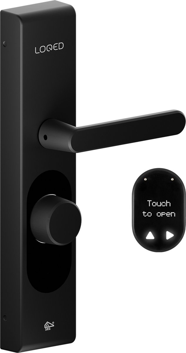 LOQED Touch Smart Lock (Zwart) + Google Nest Doorbell (batterij)