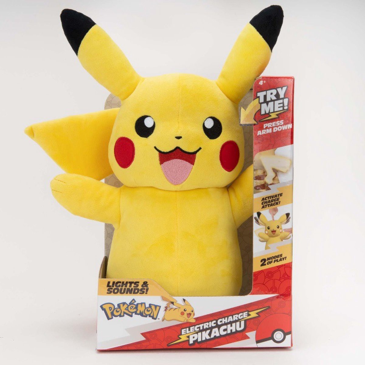 Top1Toys Pokémon Feature Plush Electric Charge Pikachu - Geel