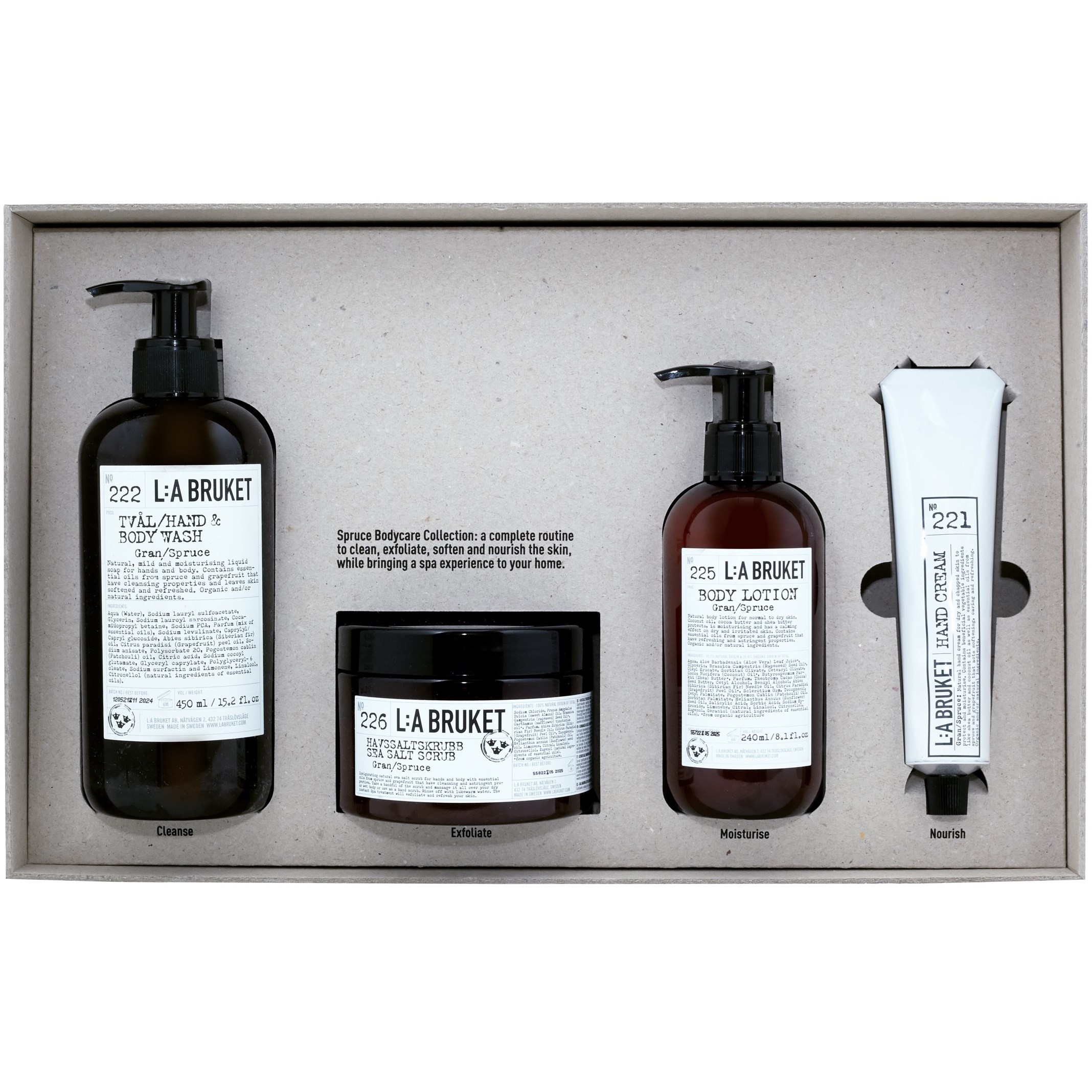 L:A Bruket 275 Spruce Body Care Collection