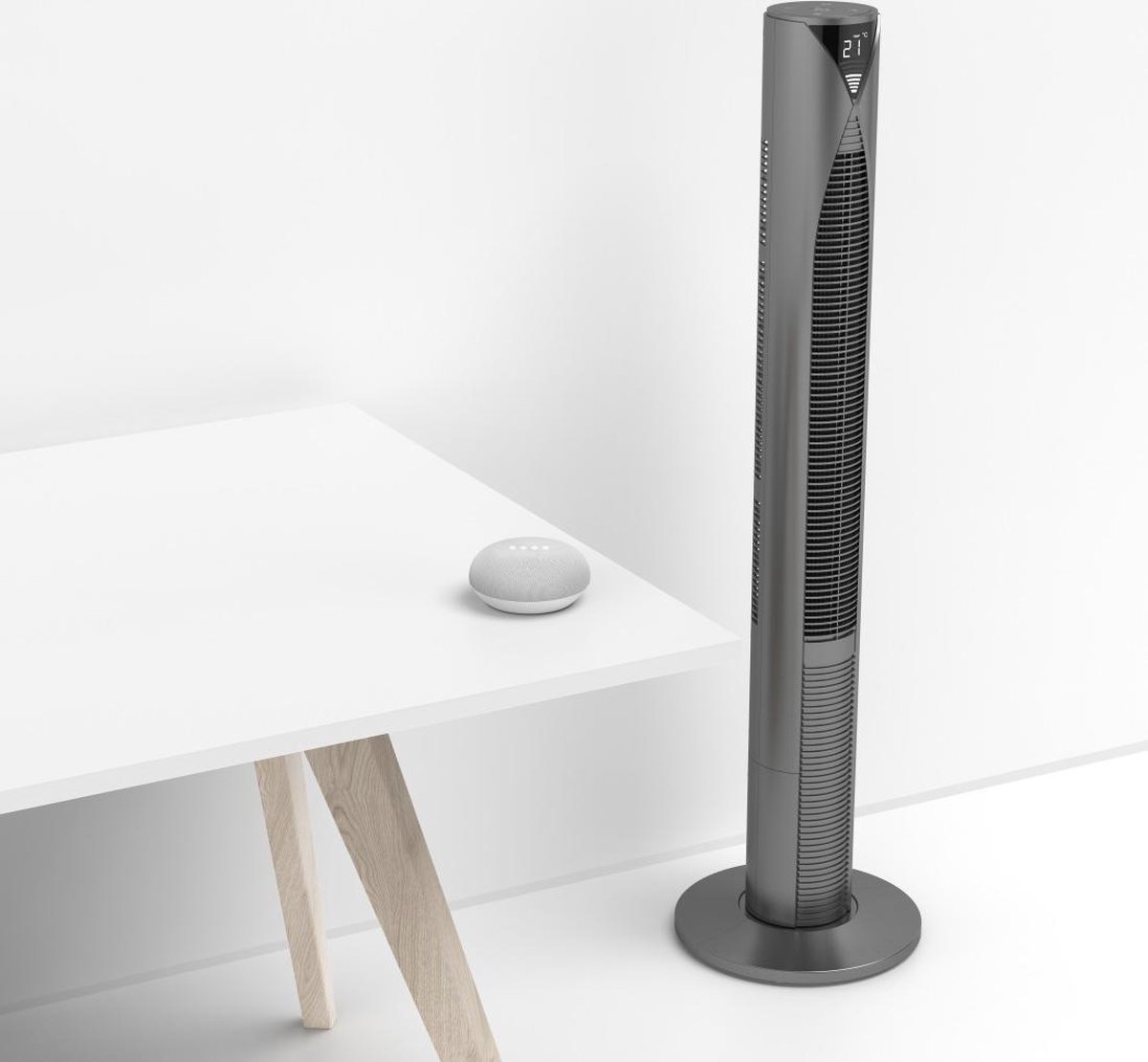 Hama Smart Free-Standing Fan - Silver