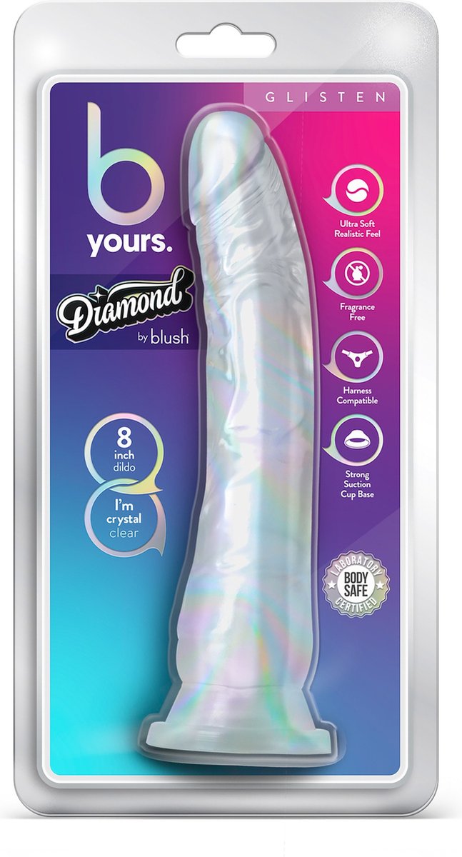 B Yours Diamond - Glisten Dildo 22 cm - Transparant