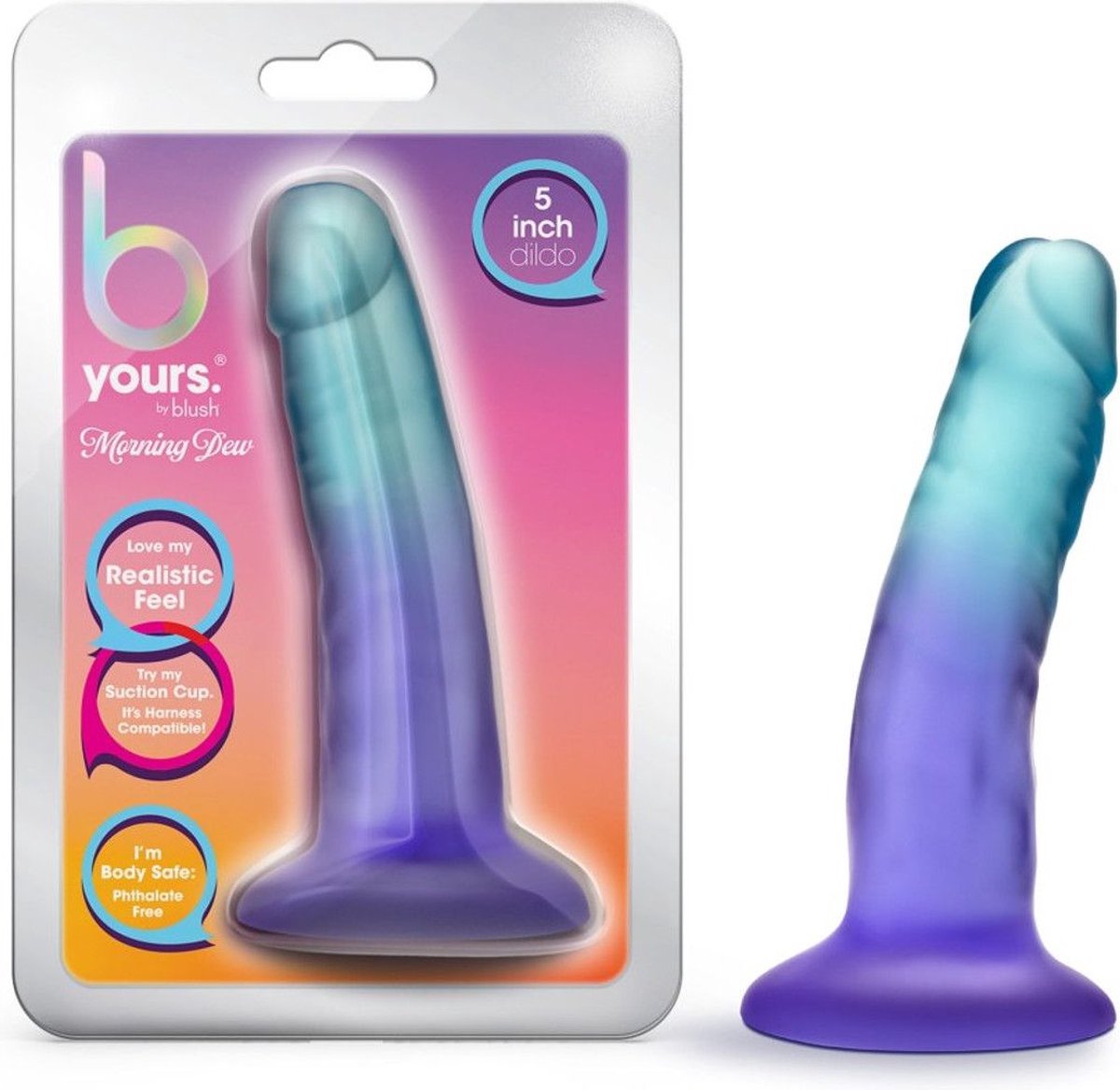B Yours - Morning Dew Dildo 14 cm - Indigo - Blauw