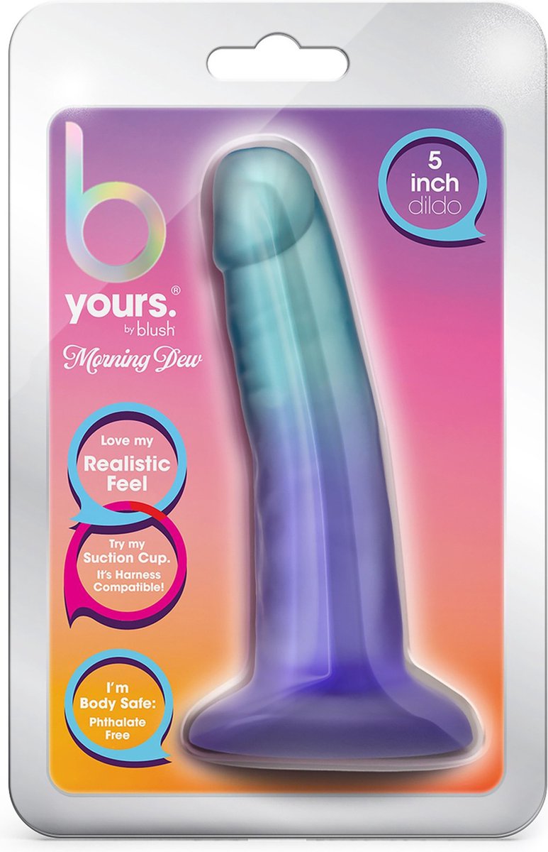 B Yours - Morning Dew Dildo 14 cm - Indigo - Blauw