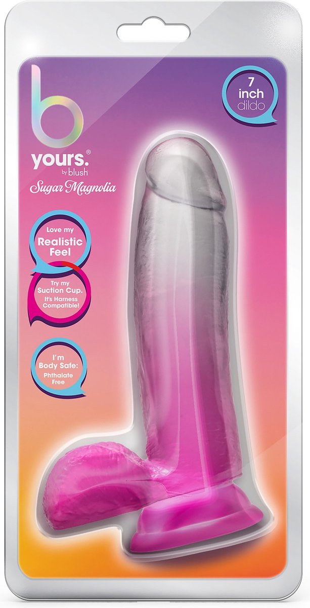 B Yours - Sugar Magnolia Dildo 17 cm - Fuchsia - Roze