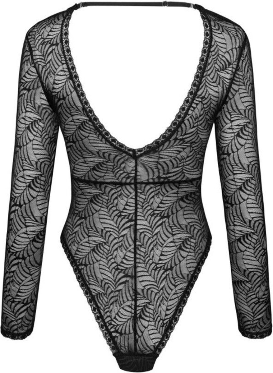 Obsessive Elegante Body met Lange Mouwen - Zwart