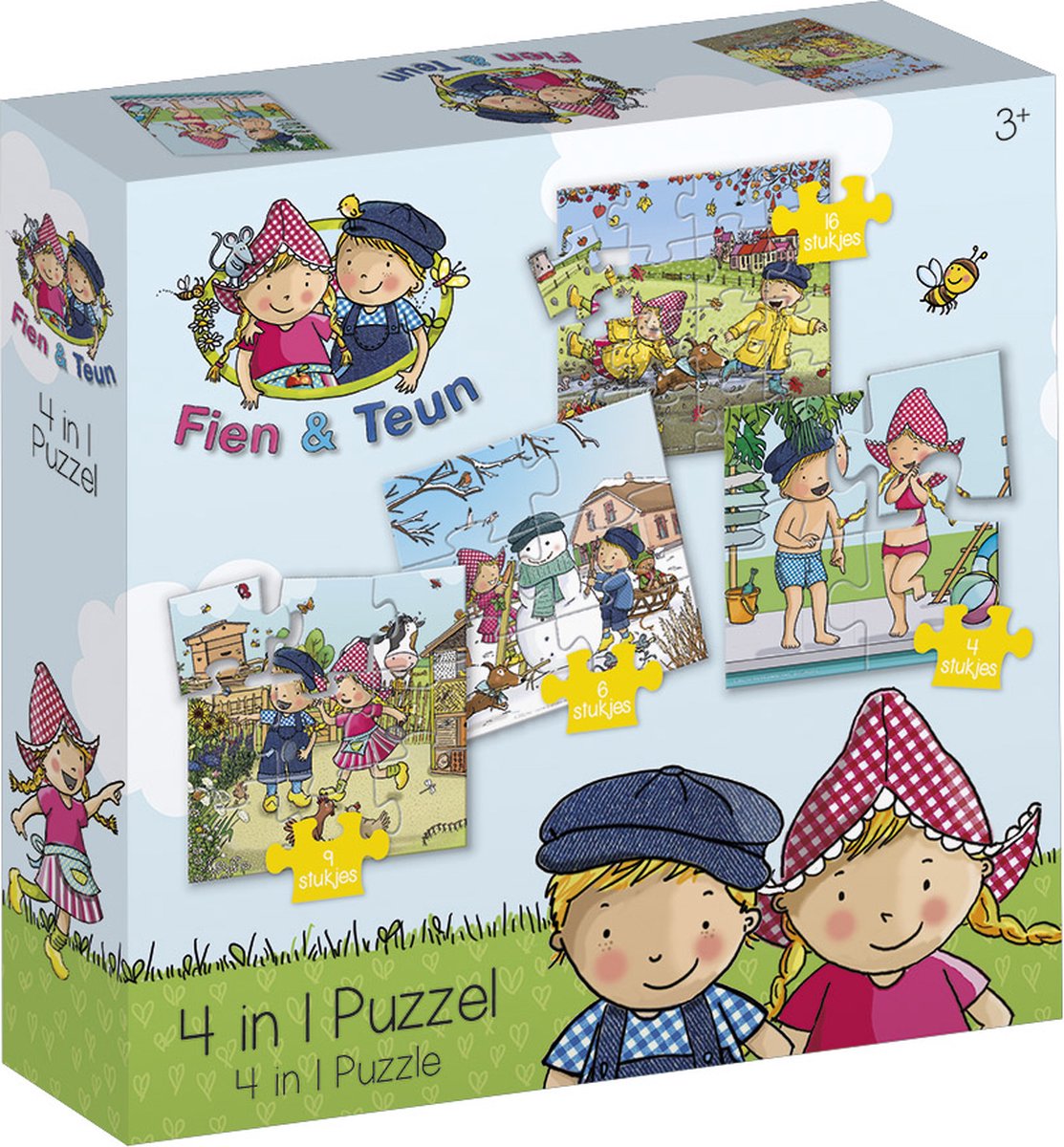 Top1Toys Fien En Teun 4-in-1 Puzzel