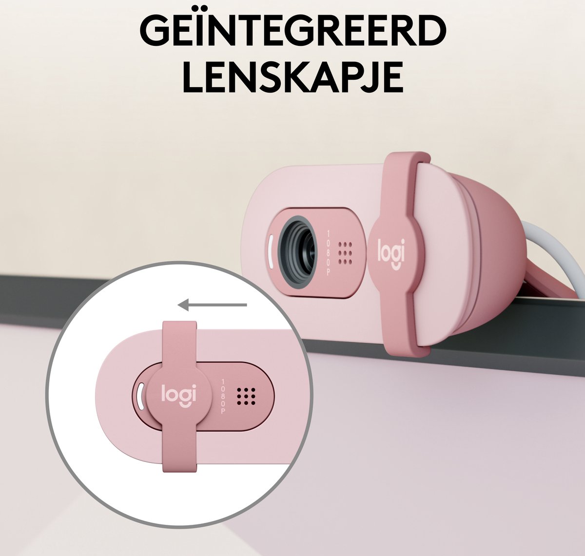 Logitech Brio 100 Full Hd Webcam Roze