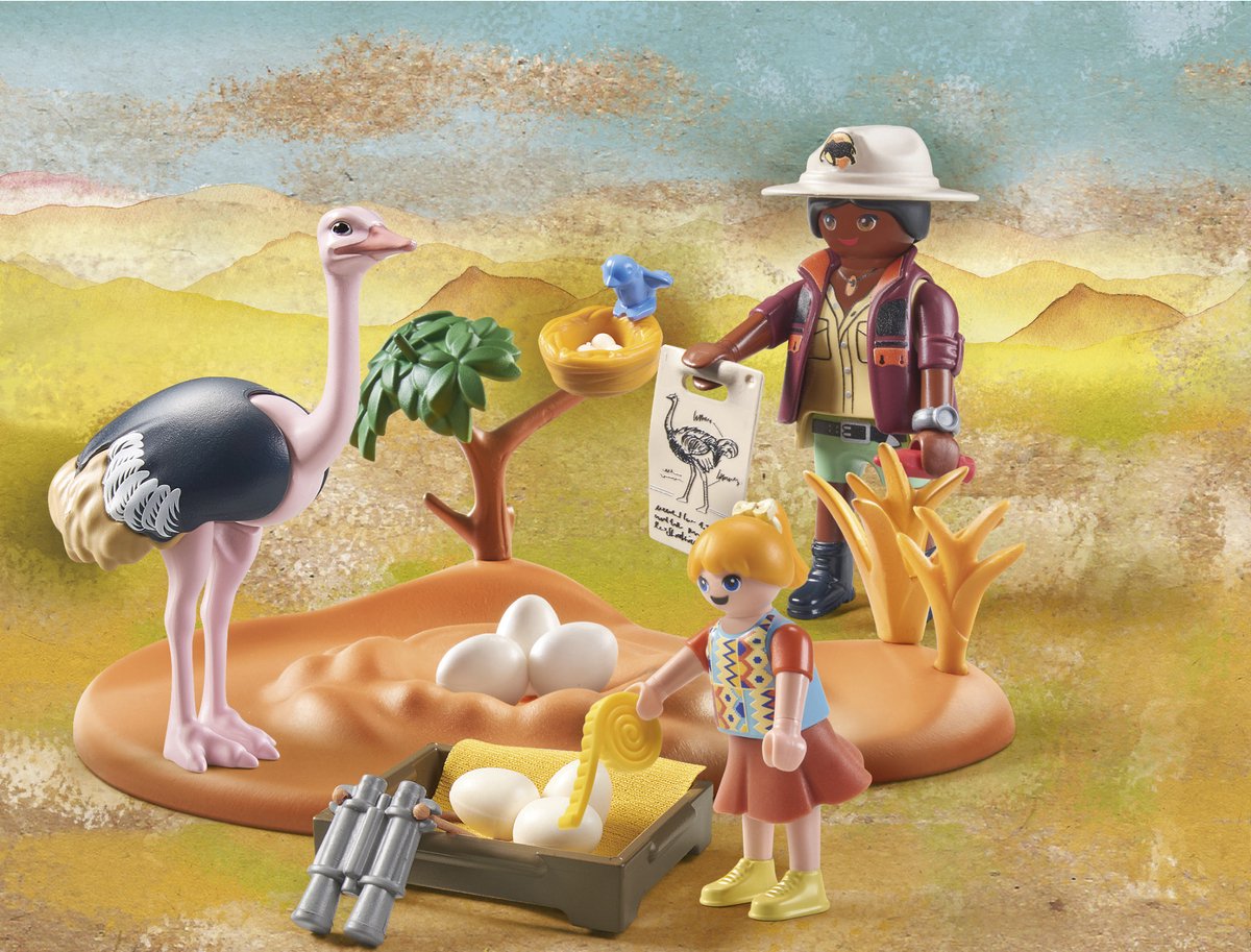 Top1Toys PlayMobile Wiltopia 71296 Struisvogel Bezoek
