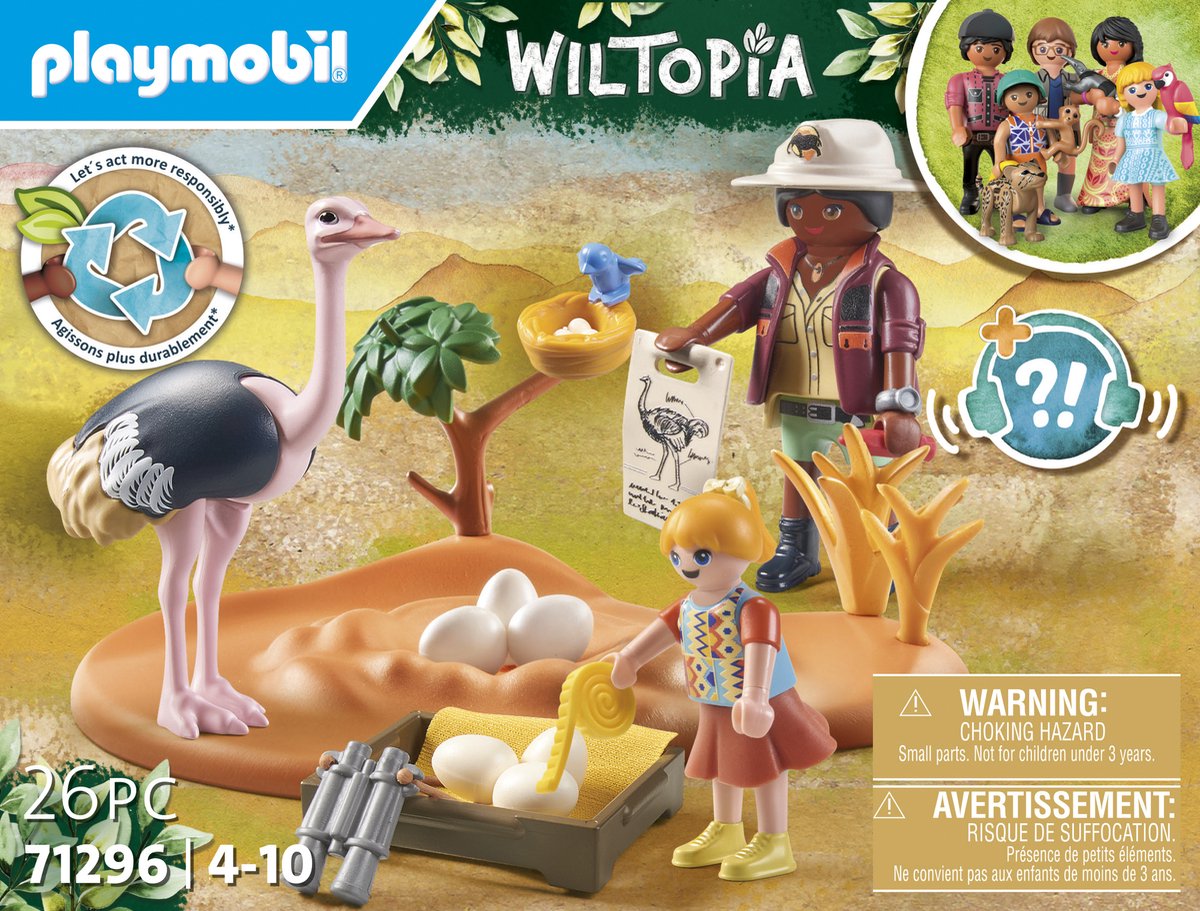 Top1Toys PlayMobile Wiltopia 71296 Struisvogel Bezoek