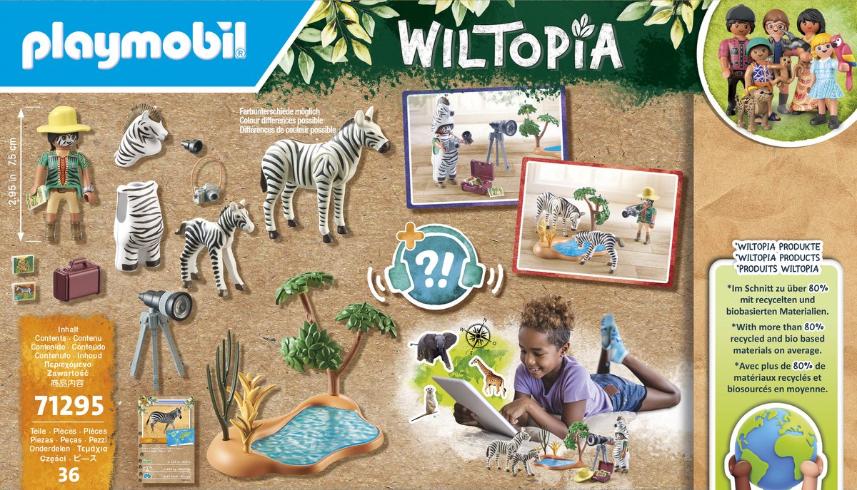 Top1Toys PlayMobil 71295 Wiltopia Dierenfotograaf onderweg
