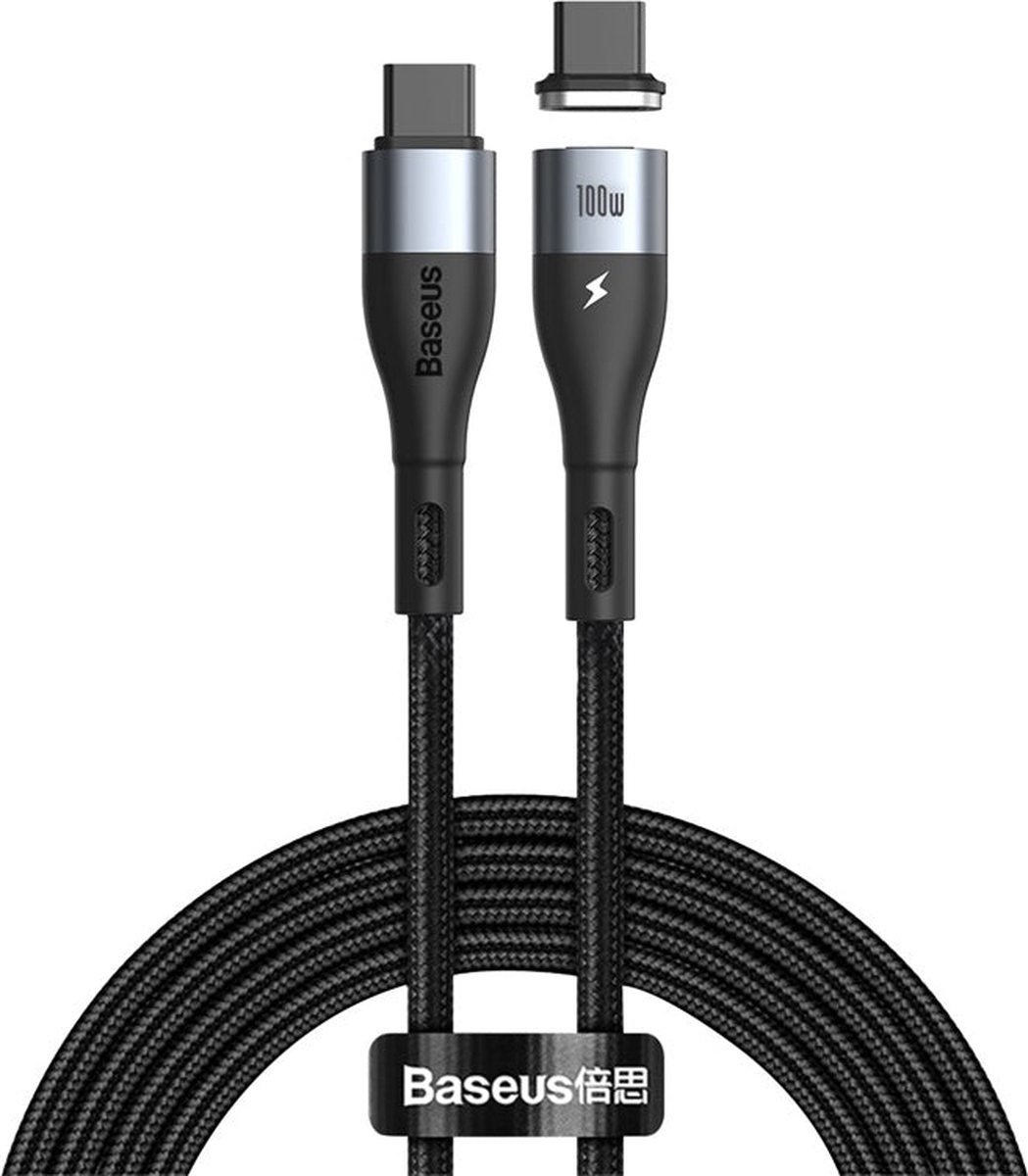 Baseus Geweven Nylon USB-C naar Lightning Magnetische Fast Charge Kabel 1M - 20W