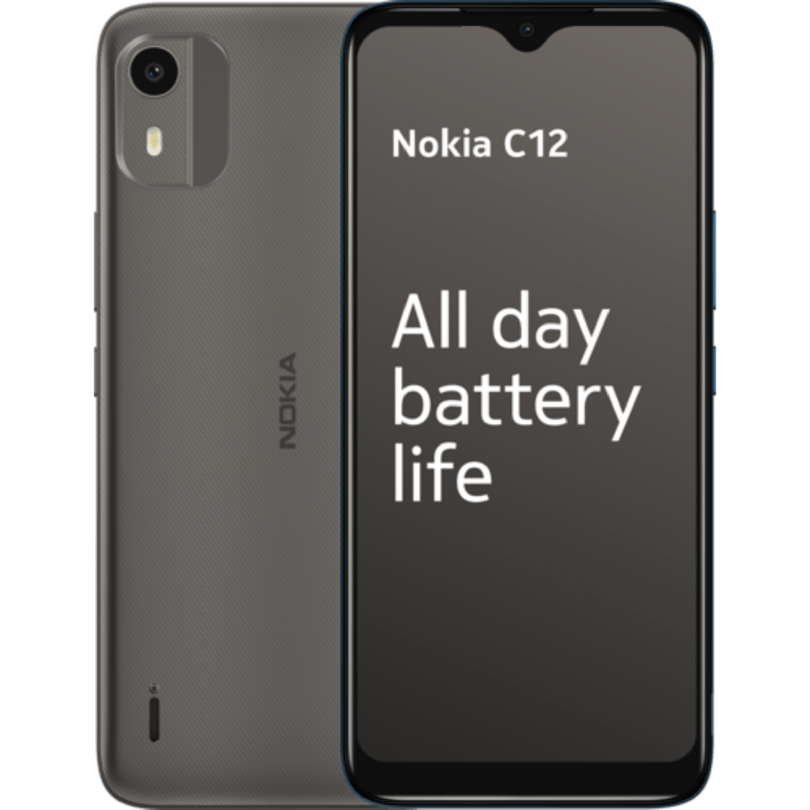 Nokia C12 64GB Charcoal - Grijs