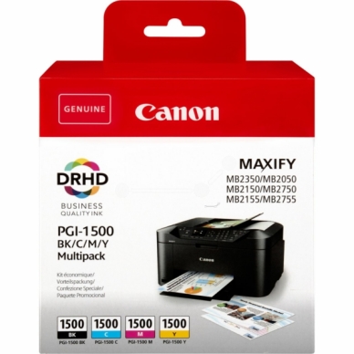Canon Canon PGI-1500 Inktpatroon Multipack BK/C/M/Y 9218B005 Replace: N/A