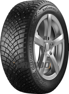 Continental IceContact 3 ( 265/60 R18 114T XL, met spikes ) - Zwart