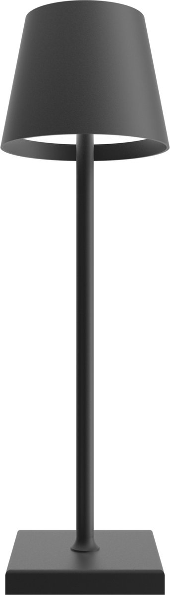 Calex Stelio Outdoor Tafellamp - Op Batterijen - Dimbaar - Zwart