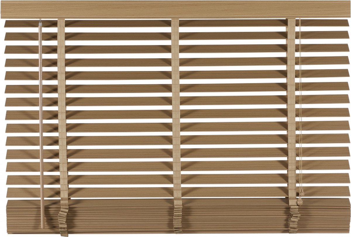Woonexpress Jaloezie Hout - Hout - 80x130x5cm (BxHxD) - Beige