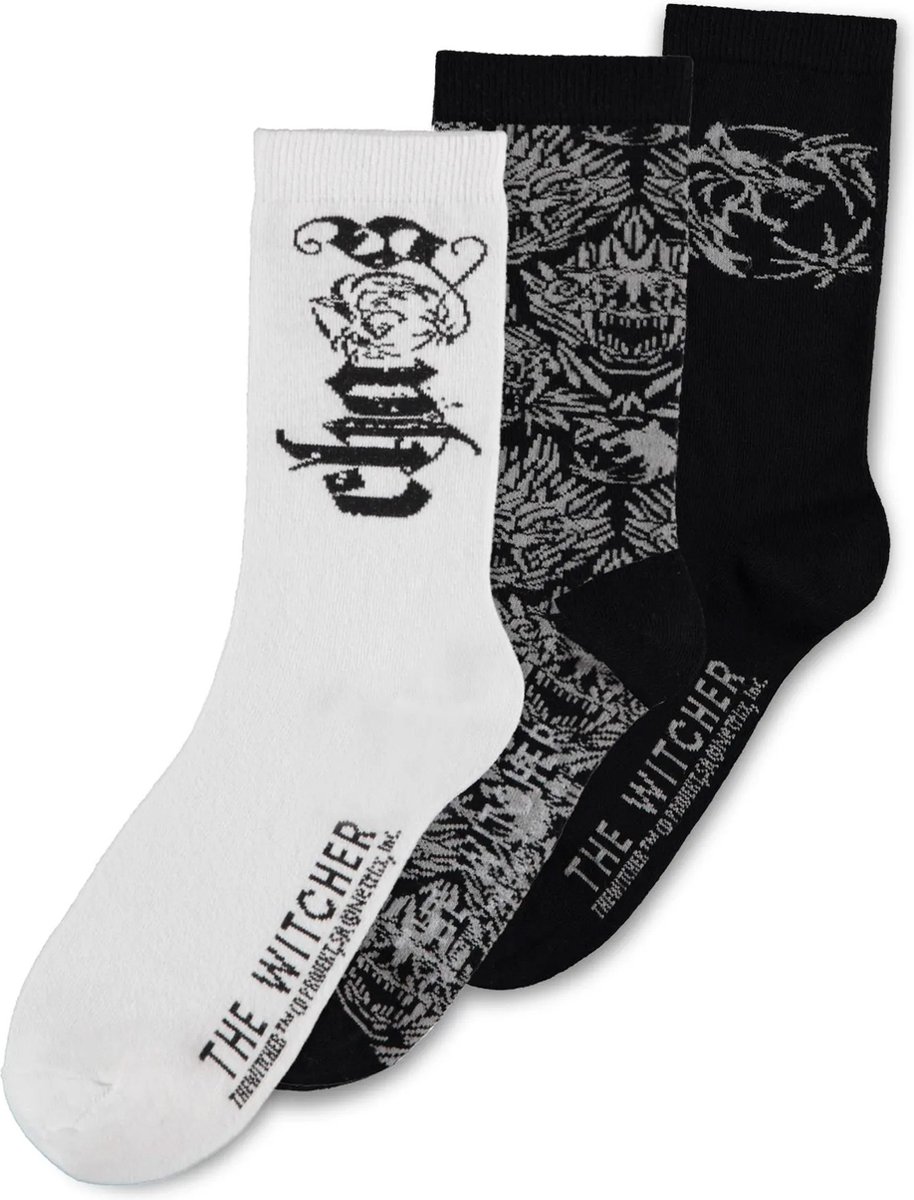 Difuzed The Witcher - Chaos Magic - Men's Crew Socks (3Pack)