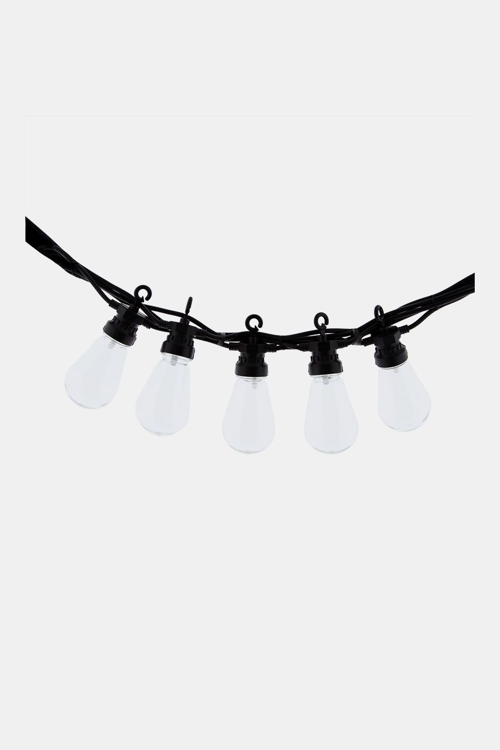 LEDR buitenverlichting - 10 LED lampen (5 m) & stekker (3 m) - - Zwart