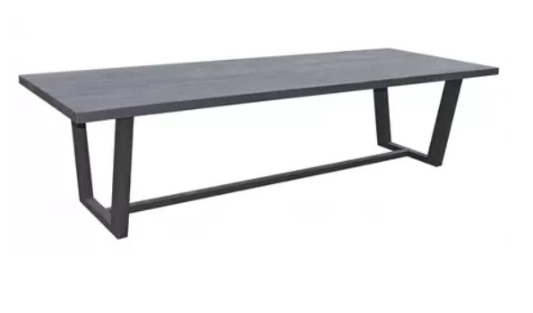 Max&Luuk Lauren tafel 300x110x76 cm teak charcoal finish -