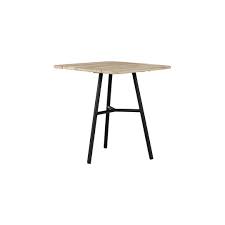 Max&Luuk Arda tafel 70x70x76 cm aluminium coral/teak aged finish -