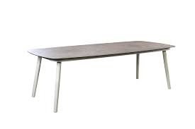 Sashimi dining table 238x110 cm oval aluminium salix/vulcano - Yoi