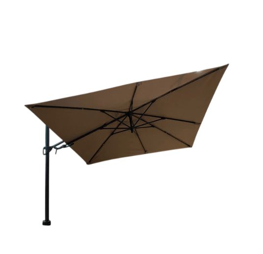 Borek Barletta vrijhangende zweefparasol 3x3 m. taupe -