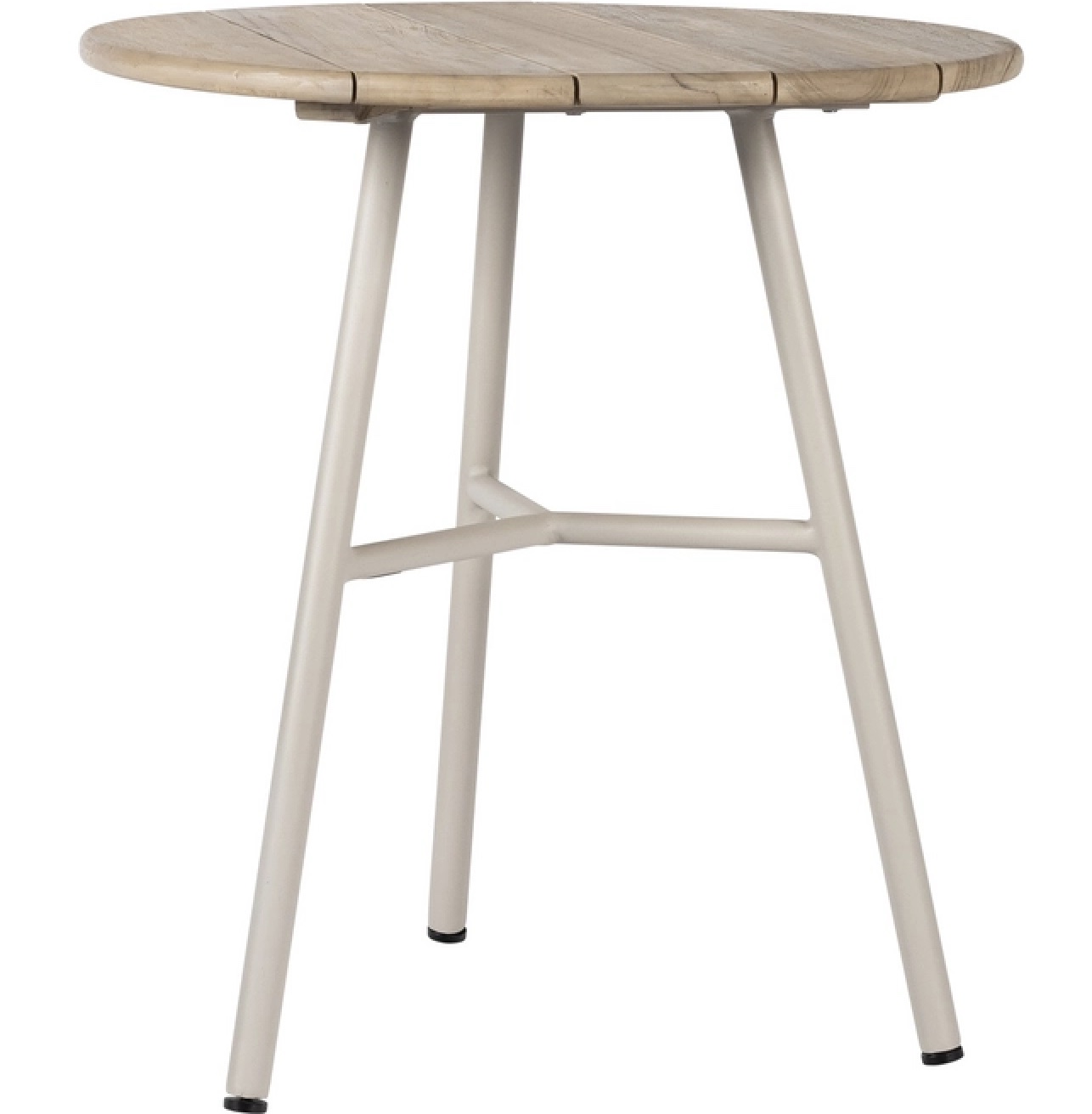 Max&Luuk Arda tafel dia. 70x76 cm aluminium linen/teak aged finish -