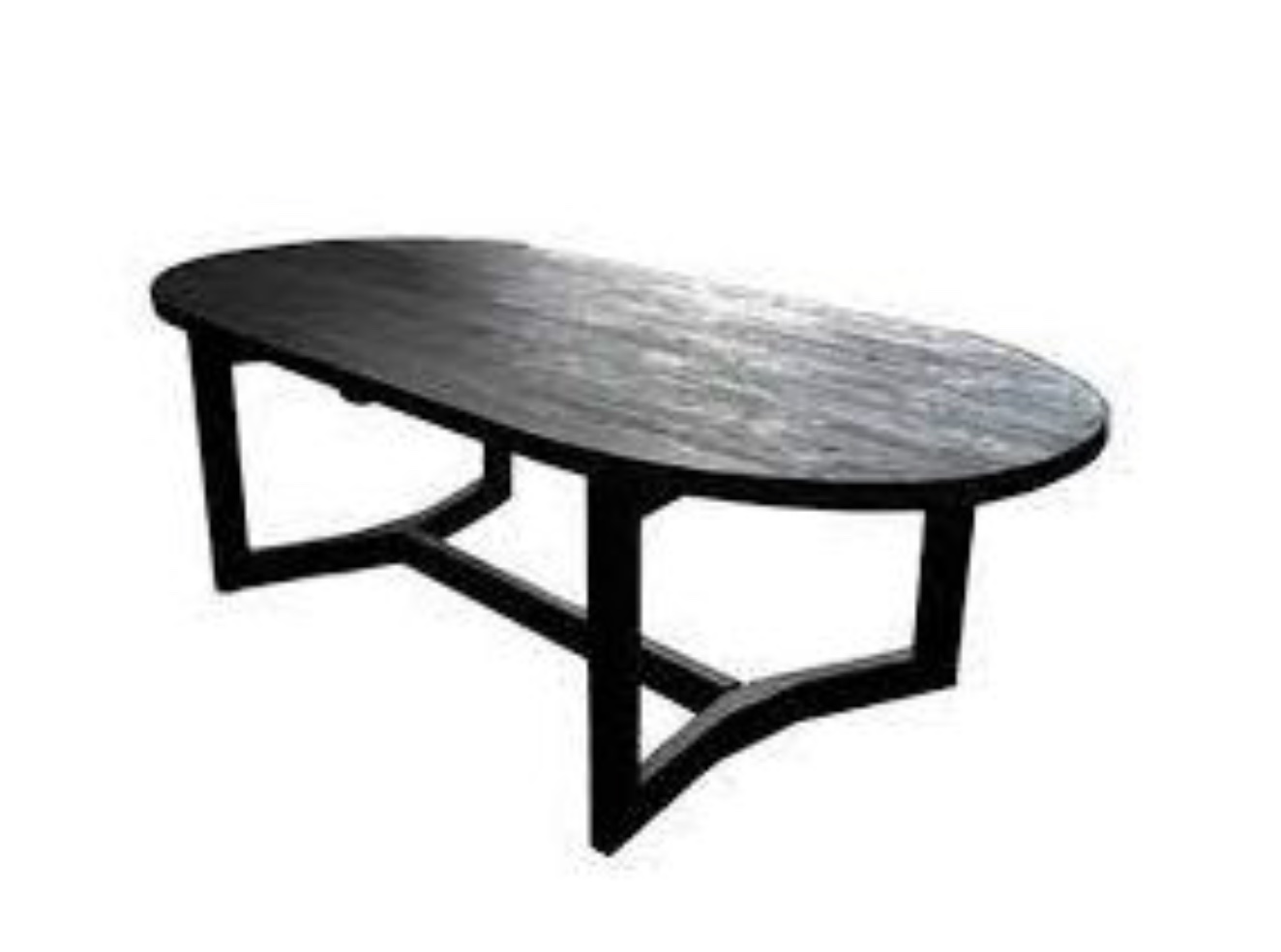 Van der Leeden Teak Tuintafel Ovaal 260x110 cm Black -