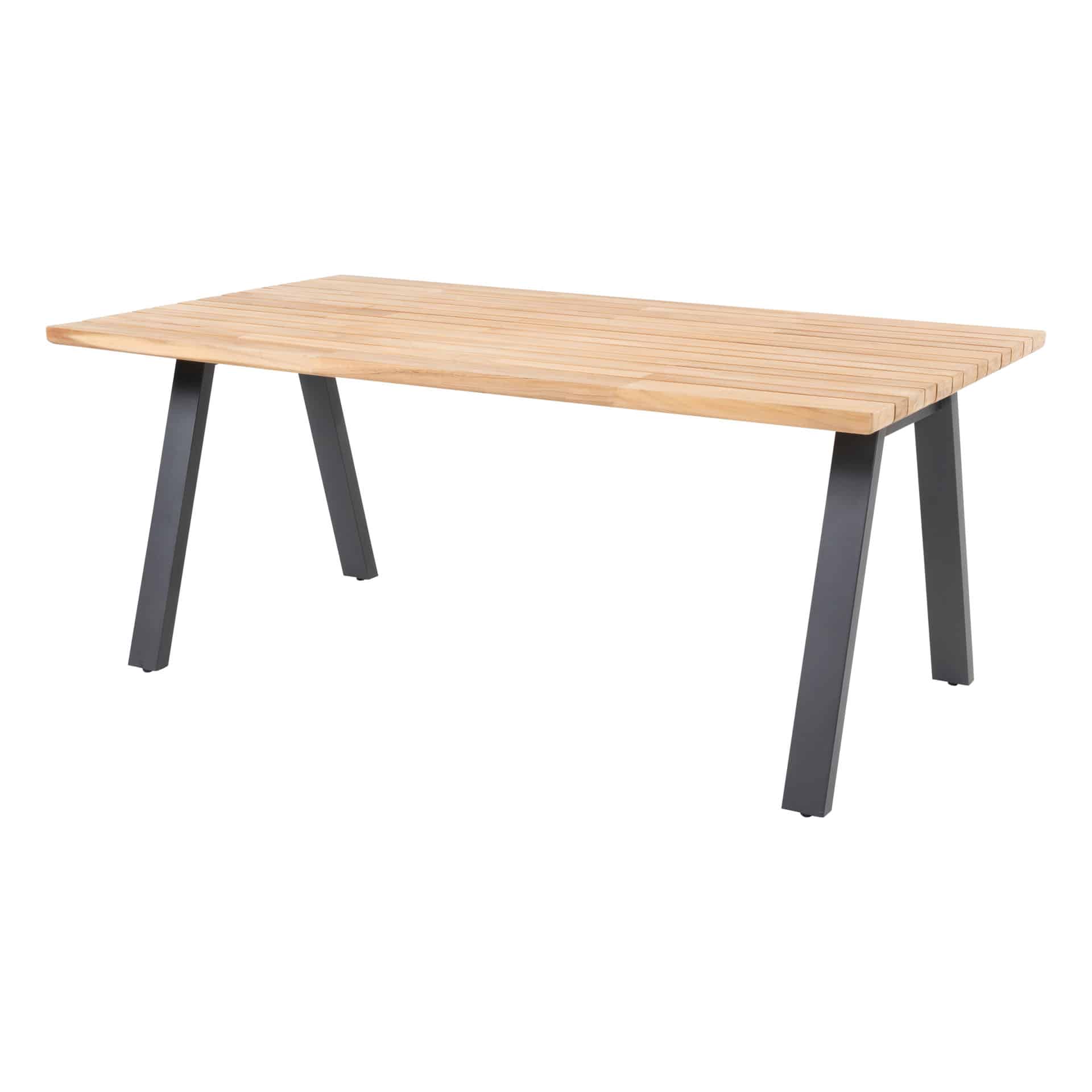 4SO Taste Ambassador Diningtafel Teak Antracite 180 x 100 cm -