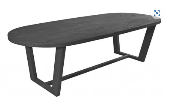 Max&Luuk Lauren tafel 270x110x76 cm teak charcoal finish -