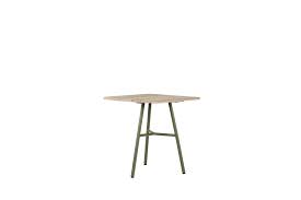 Max&Luuk Arda tafel 70x70x76 cm aluminium lava/teak aged finish -