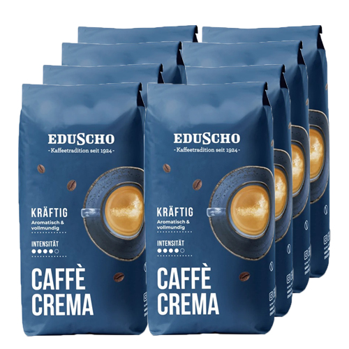 Eduscho - Caffè Crema Kräftig Bonen - 8x 1kg