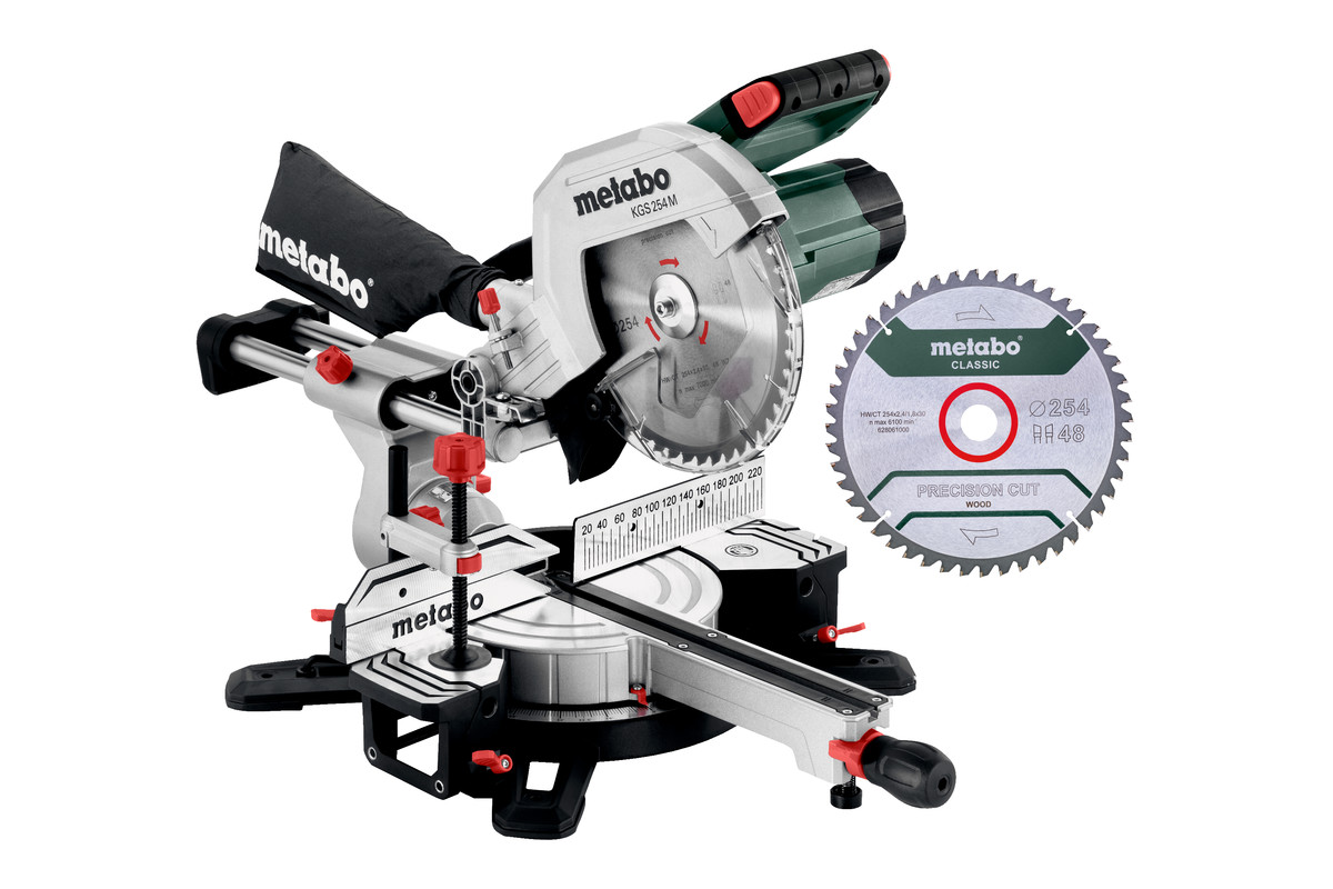 Metabo KGS 254 M Afkortzaag - 1800W - 254 X 30mm - Quick Hendel - Met Extra Zaagblad