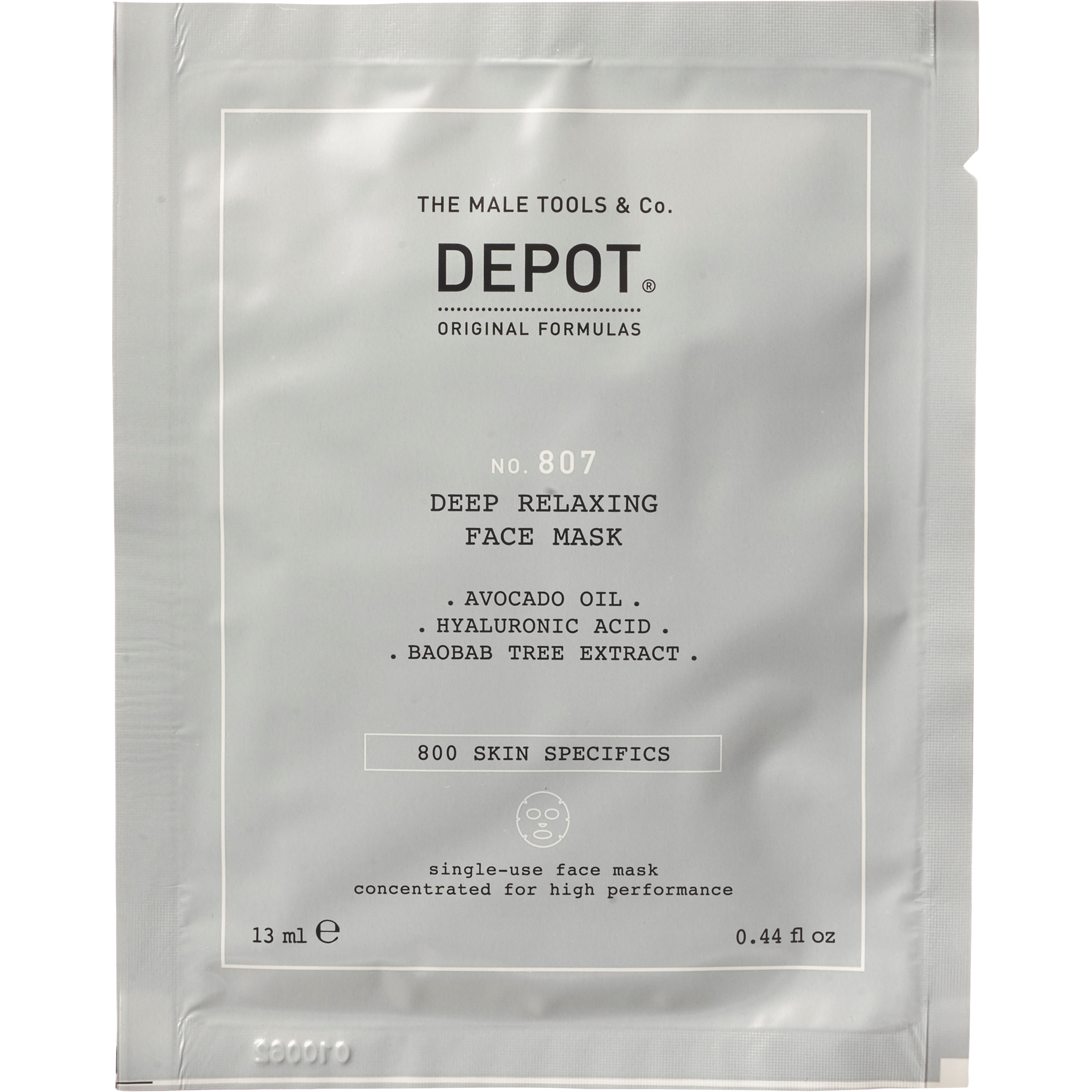 DEPOT MALE TOOLS No. 807 Deep Relaxing Face Mask