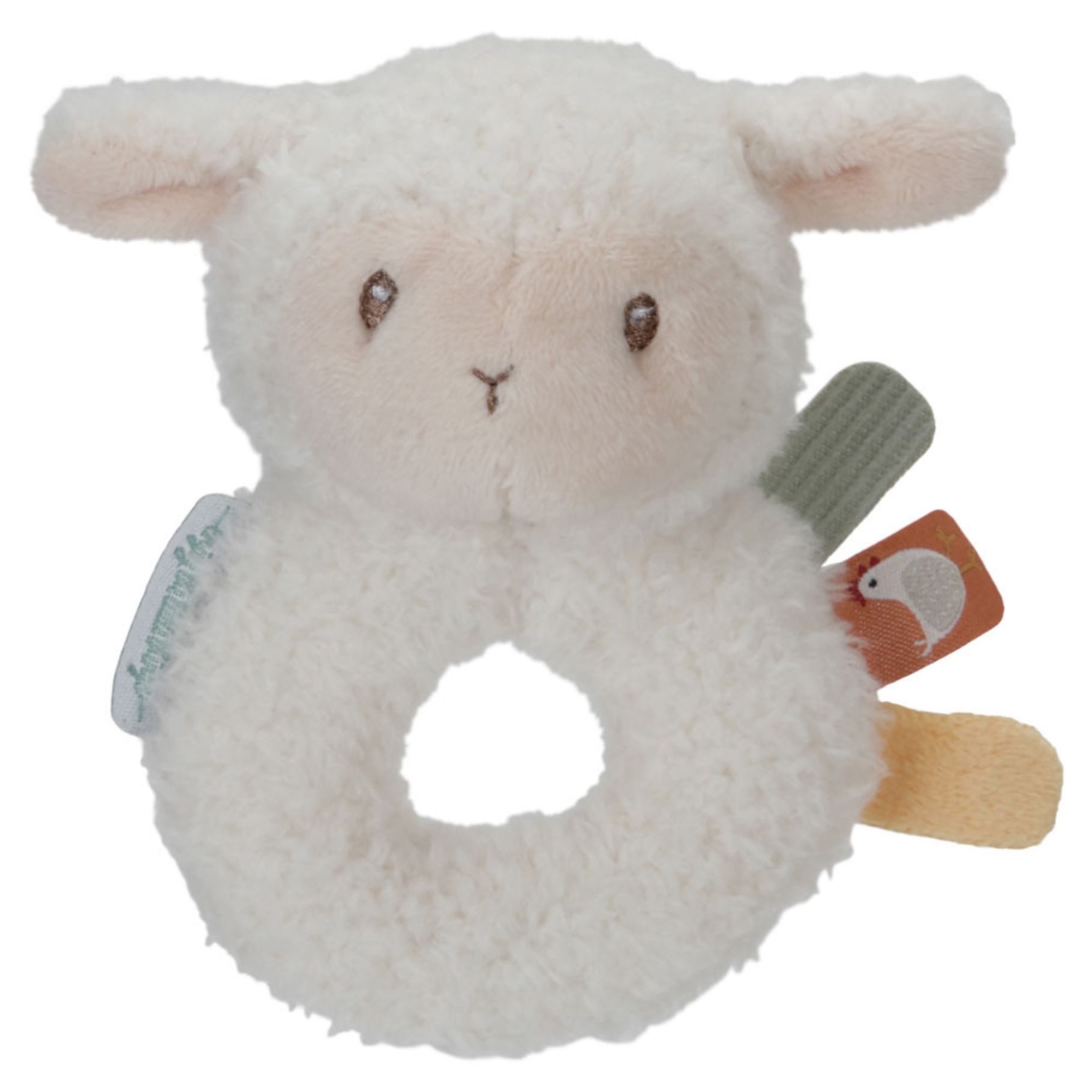 Top1Toys Little Farm Zachte Ringrammelaar Schaap