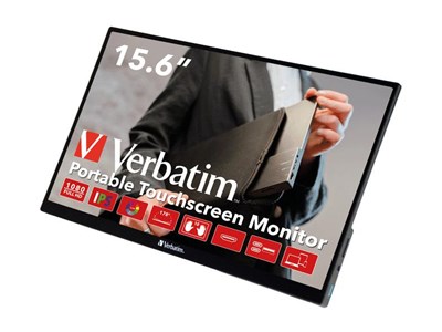 Verbatim Portable Touchscreen Monitor - 15.6”