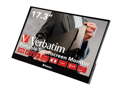 Verbatim Portable Touchscreen Monitor - 17.3”