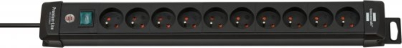 Brennenstuhl Premium-Line Verlengsnoer 10-voudig Zwart 3m H05VV-F 3G1,5