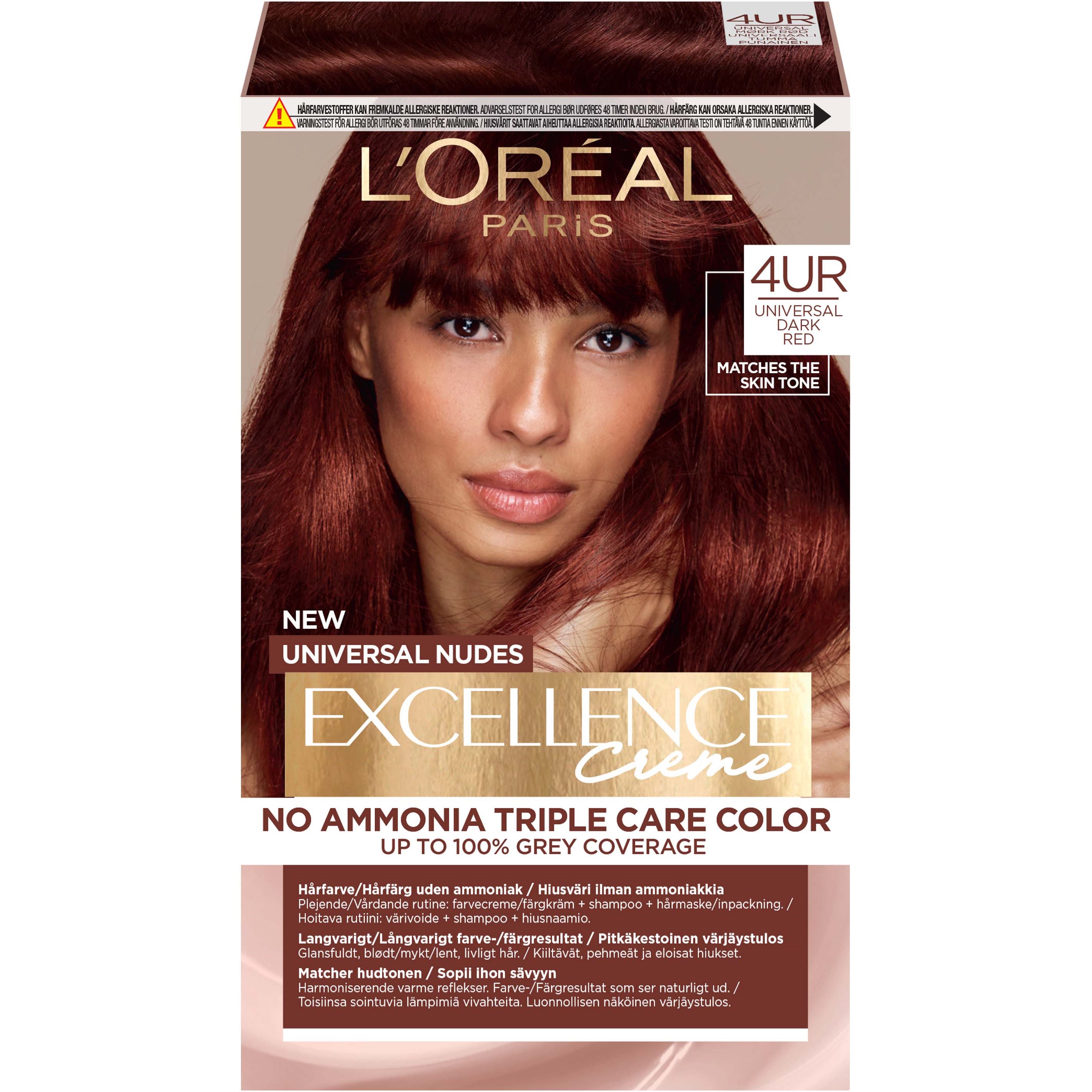 Loreal Paris Excellence Creme Universal Nudes Hair Color 4UR Univ