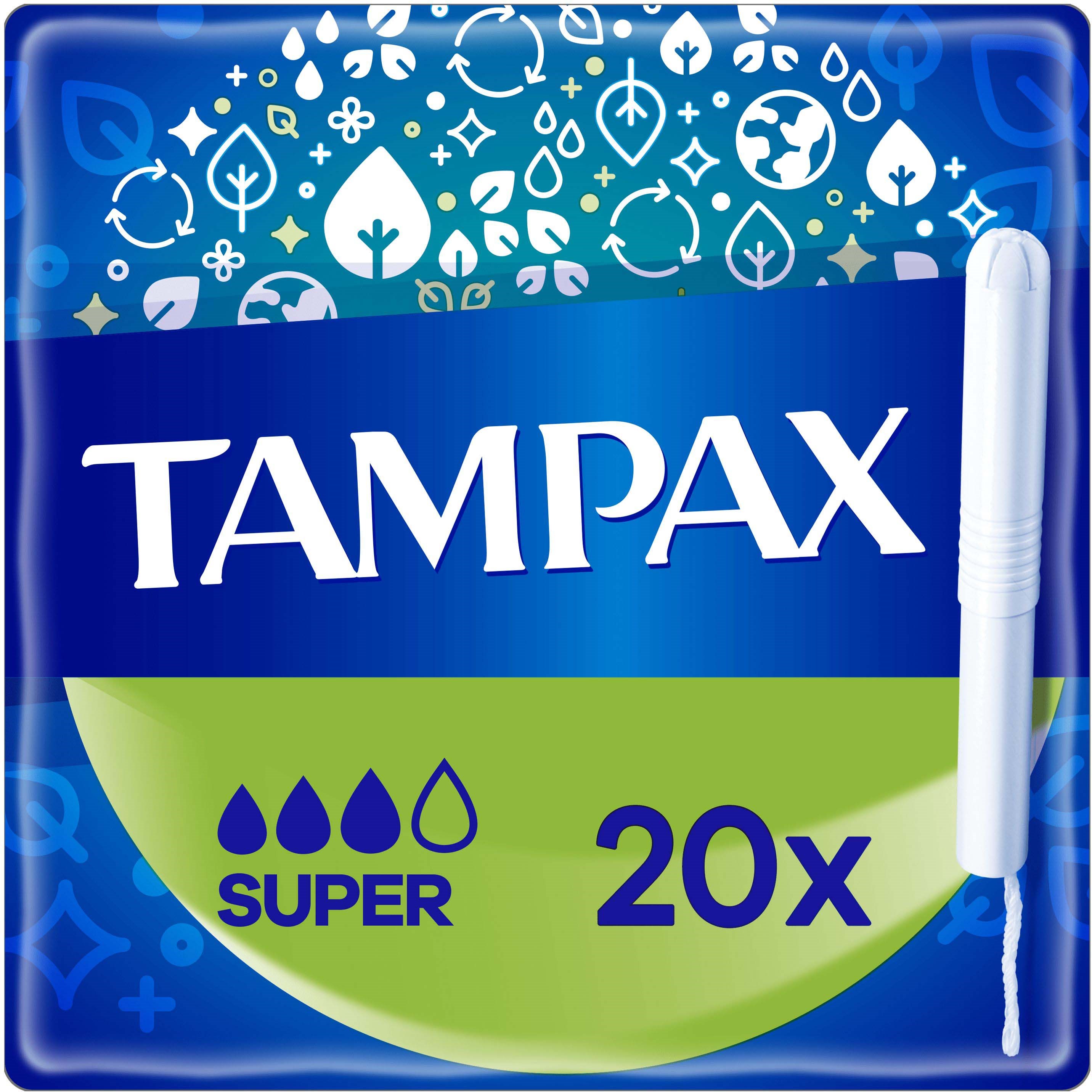 Tampax Super Tampons With Cardboard Applicator